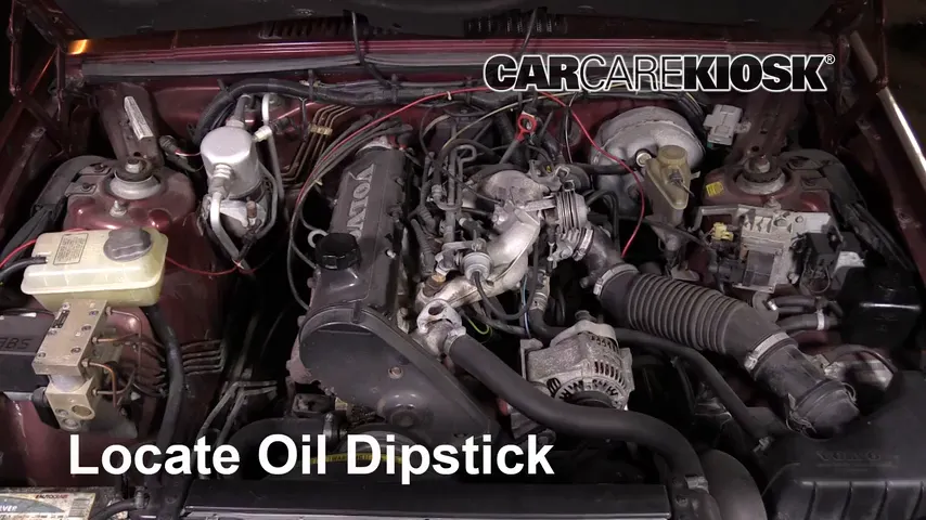 1992 Volvo 740 2.3L 4 Cyl. Wagon Oil Check Oil Level